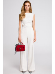 S115 Wide leg jumpsuit - ecru