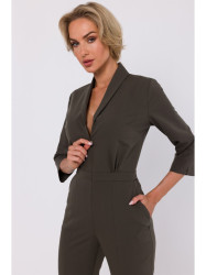 M751 Jumpsuit with shawl collar - khaki