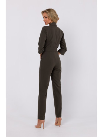 M751 Jumpsuit with shawl collar - khaki
