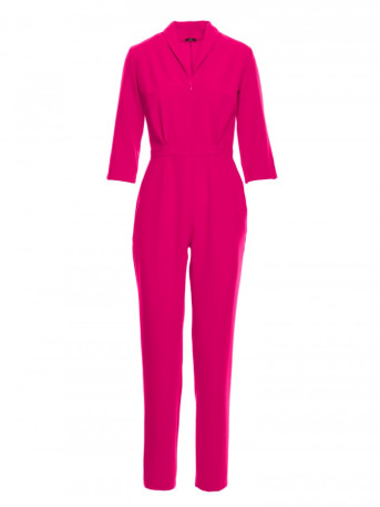 M751 Jumpsuit with shawl collar - pink