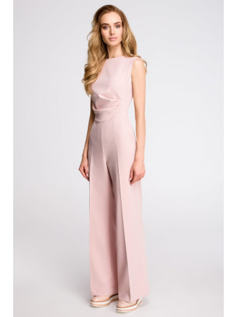 S115 Wide leg jumpsuit - powder