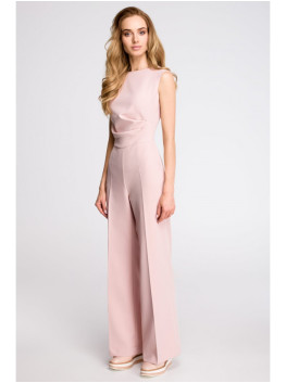 S115 Wide leg jumpsuit - powder