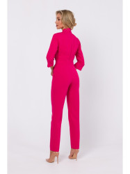 M751 Jumpsuit with shawl collar - pink