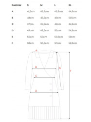 M752 Dress with pleated bottom hem - navy blue