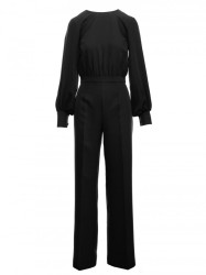 M754 Jumpsuit with decorative sleeves - black