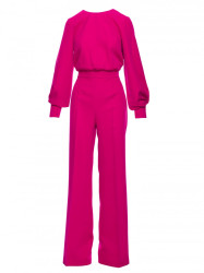 M754 Jumpsuit with decorative sleeves - fuchsia