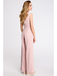 S115 Wide leg jumpsuit - powder