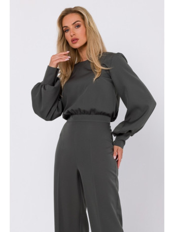 M754 Jumpsuit with decorative sleeves - khaki