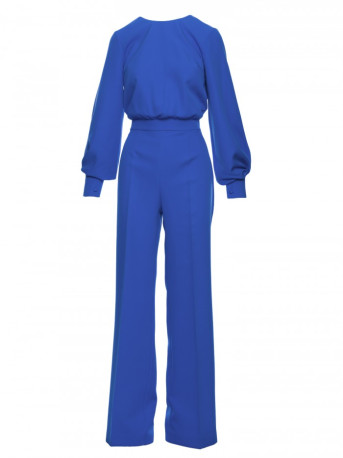 M754 Jumpsuit with decorative sleeves - blue