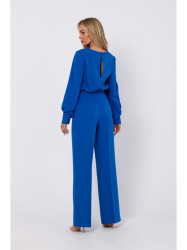 M754 Jumpsuit with decorative sleeves - blue