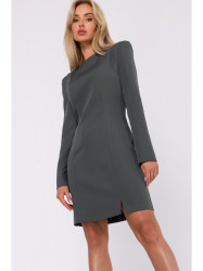 M755 Dress with modeling stitching - khaki