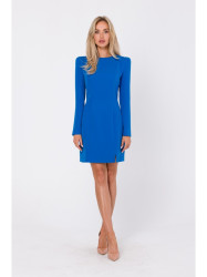 M755 Dress with modeling stitching - blue