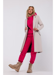 M758 Paltas su sagomis - smėlio spalvos