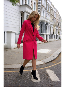 M758 Button down coat - fuchsia