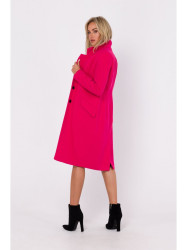 M758 Button down coat - fuchsia