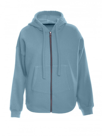M761 Zipped hoodie with a kangaroo pocket - agave