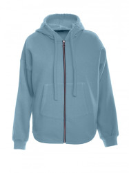 M761 Zipped hoodie with a kangaroo pocket - agave