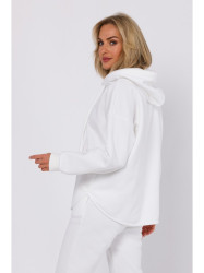 M761 Zipped hoodie with a kangaroo pocket - ecru