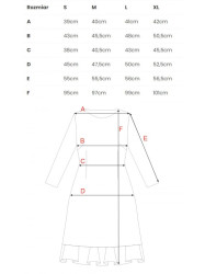 M765 Dress with ruffled bottom hem - graphite