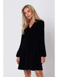 M767 V-neckline dress - black