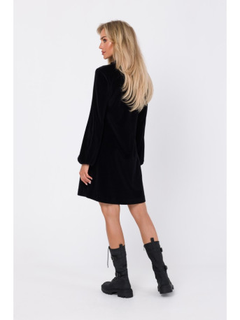M767 Suknelė su V formos iškirpte - juoda