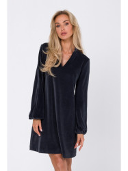 M767 V-neckline dress - graphite