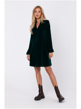 M767 Suknelė su V formos iškirpte - žalia