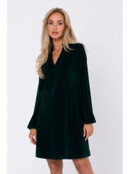 M767 V-neckline dress - green