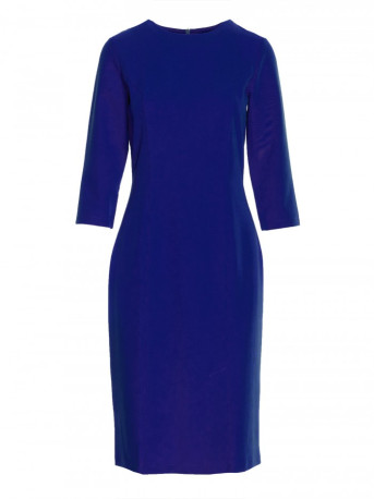 S350 Sheath dress with a front split - royal blue