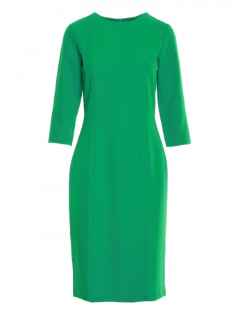 S350 Sheath dress with a front split - green