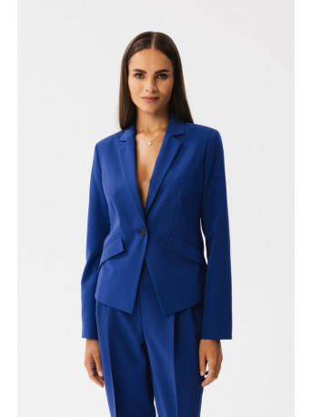 S353 Tailored single button blazer - royal blue