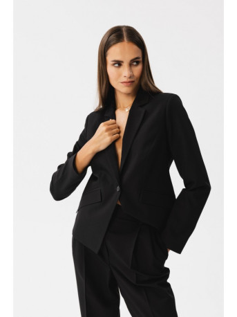 S353 Tailored single button blazer - black