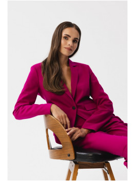 S353 Tailored single button blazer - plum