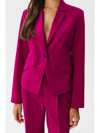 S353 Individualus švarkas su viena saga - slyvinis