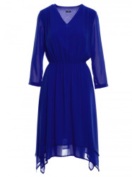 S354 Layered chiffon dress - royal blue