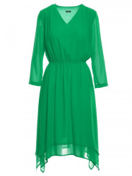 S354 Layered chiffon dress - green