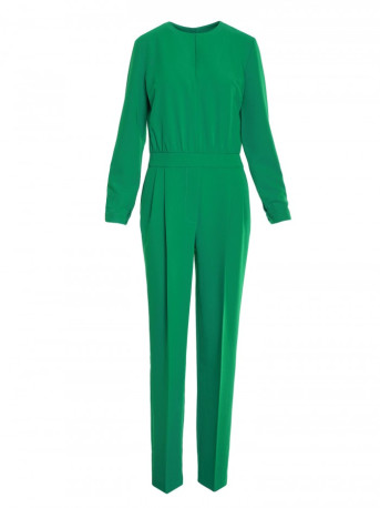S355 Jumpsuit with a split neckline - green