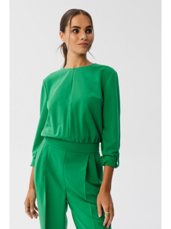 S355 Jumpsuit with a split neckline - green
