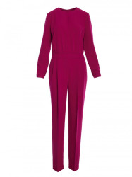 S355 Jumpsuit with a split neckline - plum