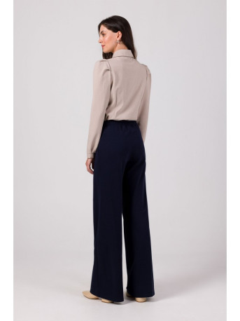B275 Trousers with front stitching - navy blue