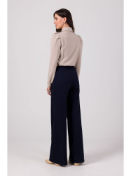 B275 Trousers with front stitching - navy blue