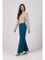 B275 Trousers with front stitching - ocean blue