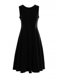 S358 Sleeveless fit and flare dress - black