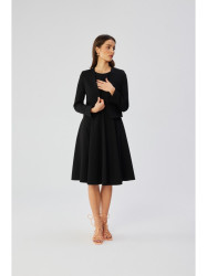 S358 Sleeveless fit and flare dress - black