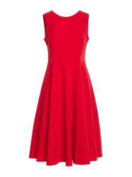 S358 Sleeveless fit and flare dress - red