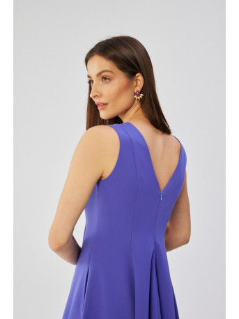 S358 Sleeveless fit and flare dress - violet