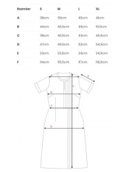 S361 Shift dress with pleats on the side - red