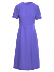 S361 Shift dress with pleats on the side - violet