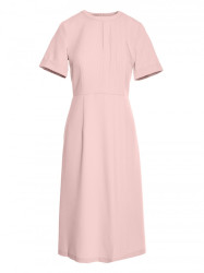 S361 Shift dress with pleats on the side - powder