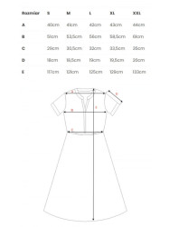 S366 Viscose dress with string tied waist - coral